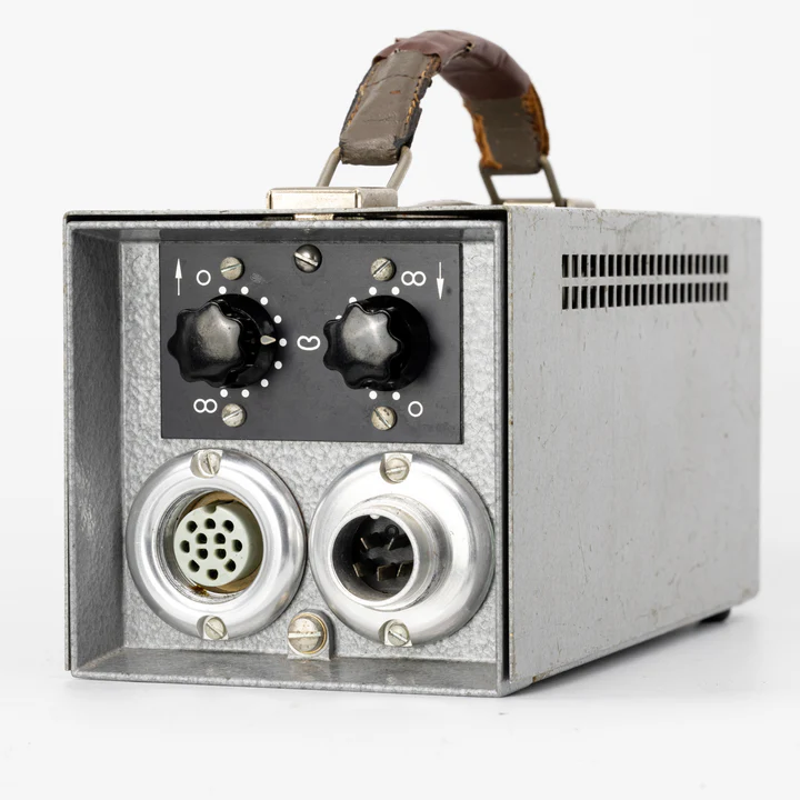 Side view of Neumann SM69 power supply unit with control knobs